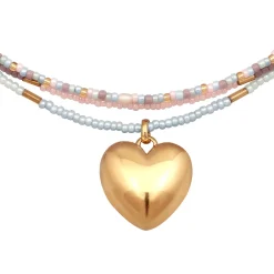 Elli "Choker Herz Beads| Süßwasserzuchtperlen< Symbol-schmuck|Herz-schmuck