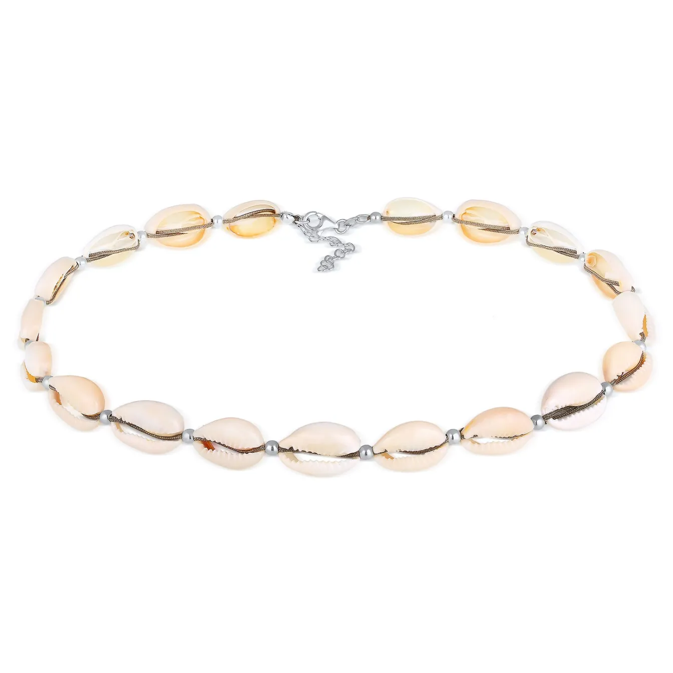 Elli "Choker Kauri Muscheln< Halsketten|Vergoldet