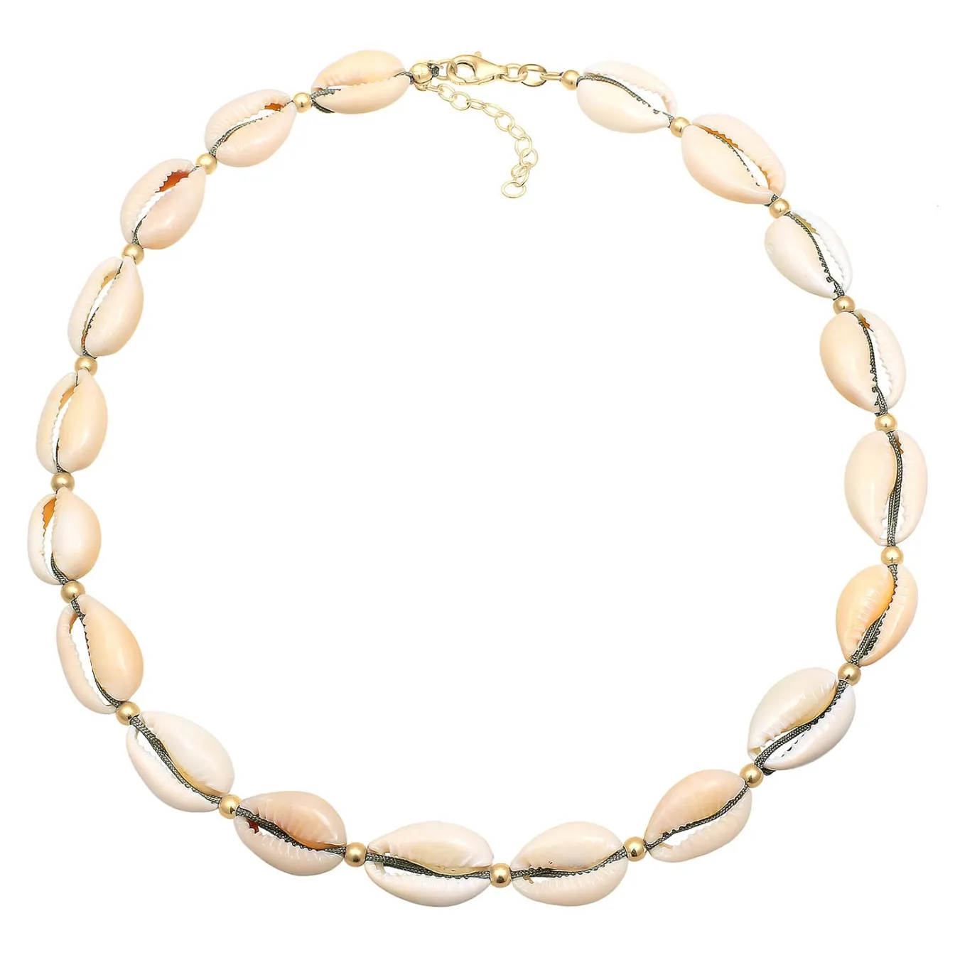 Elli "Choker Kauri Muscheln< Halsketten|Vergoldet