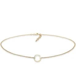 Elli "Choker Kreis Geo< Roségold|Halsketten