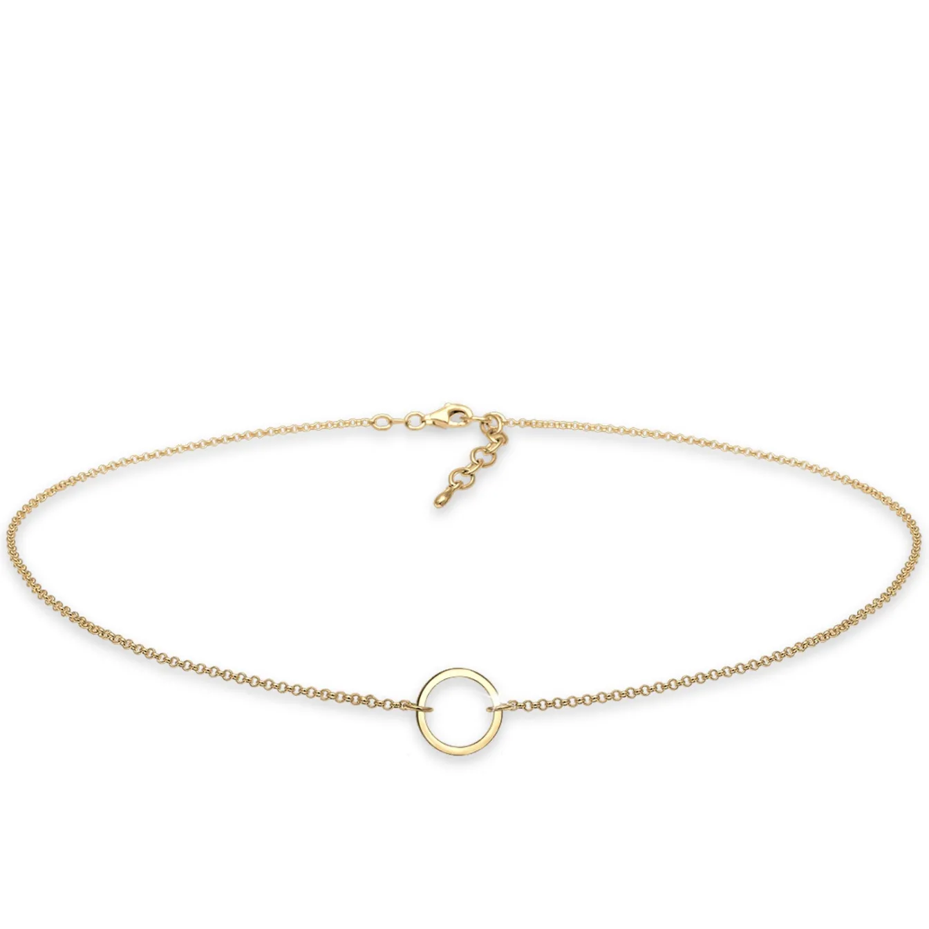 Elli "Choker Kreis Geo< Roségold|Halsketten