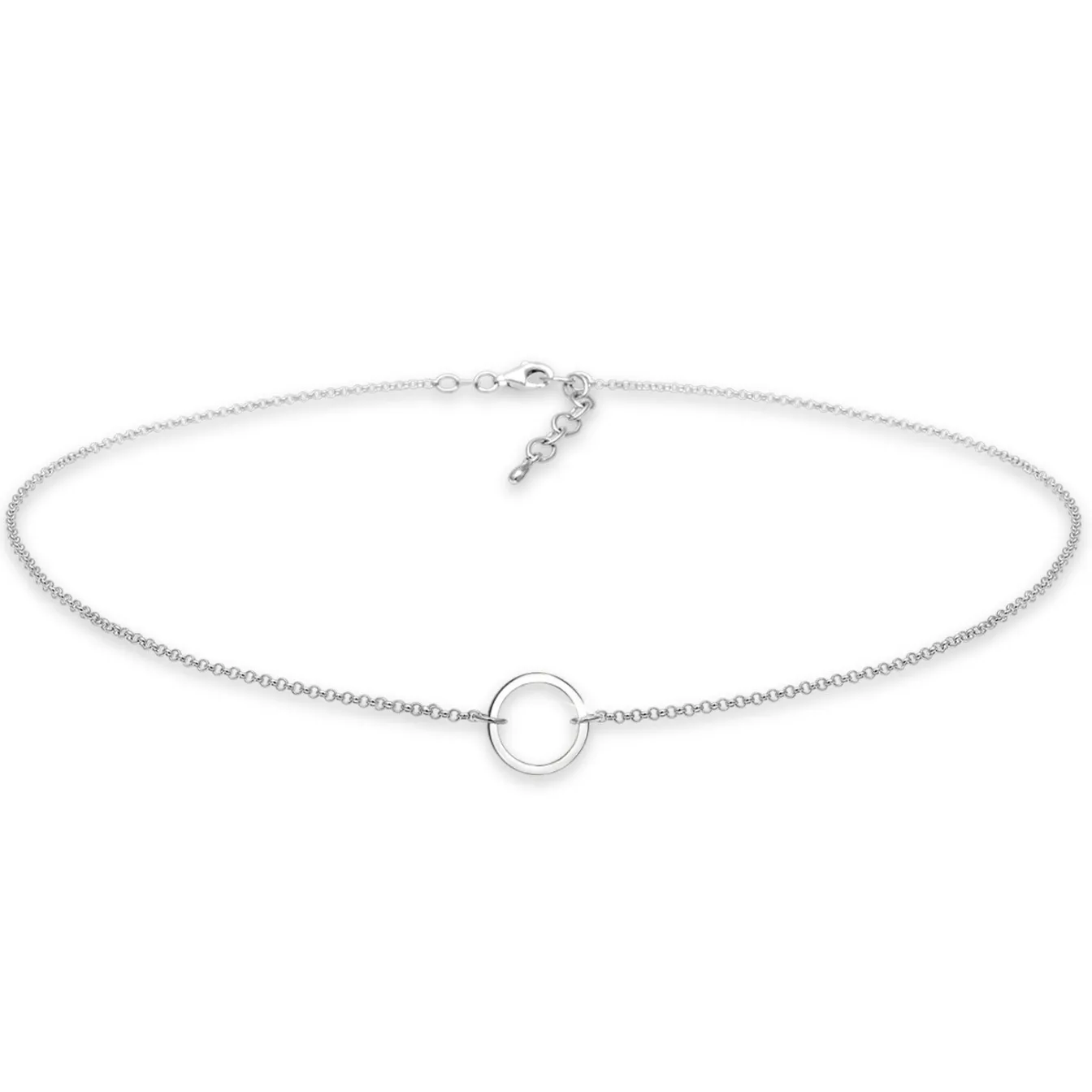 Elli "Choker Kreis Geo< Roségold|Halsketten
