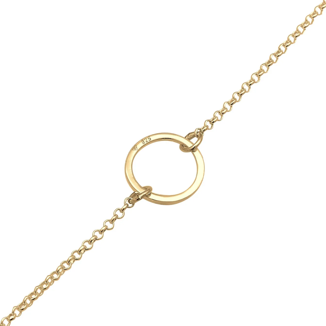 Elli "Choker Kreis Geo< Roségold|Halsketten
