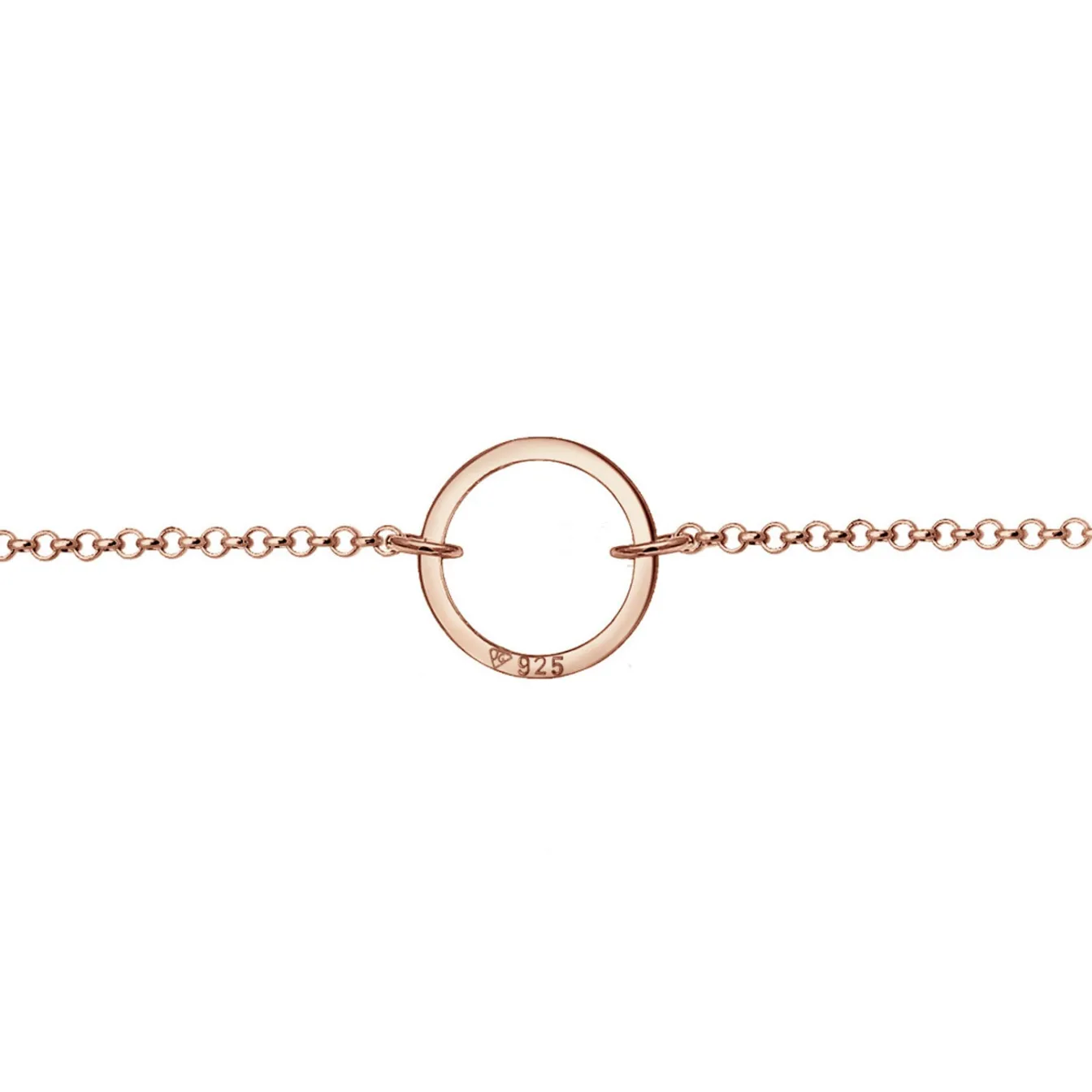 Elli "Choker Kreis Geo< Roségold|Halsketten