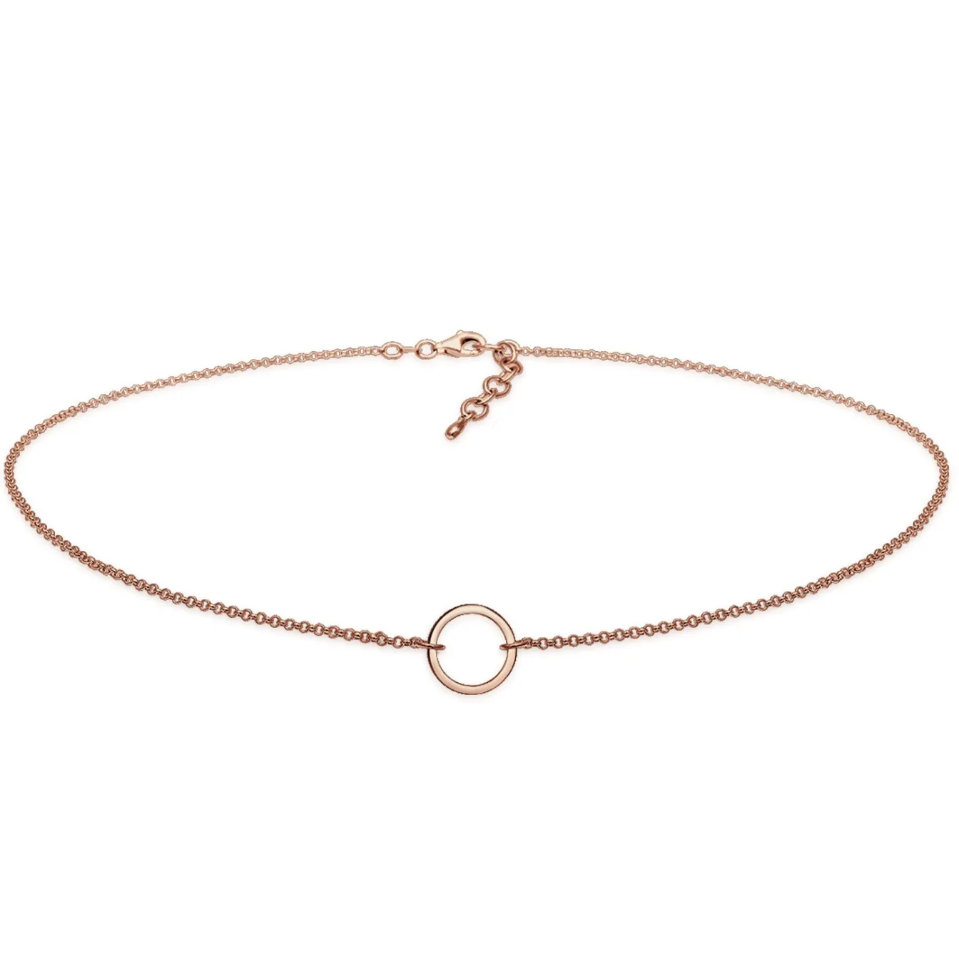 Elli "Choker Kreis Geo< Roségold|Halsketten