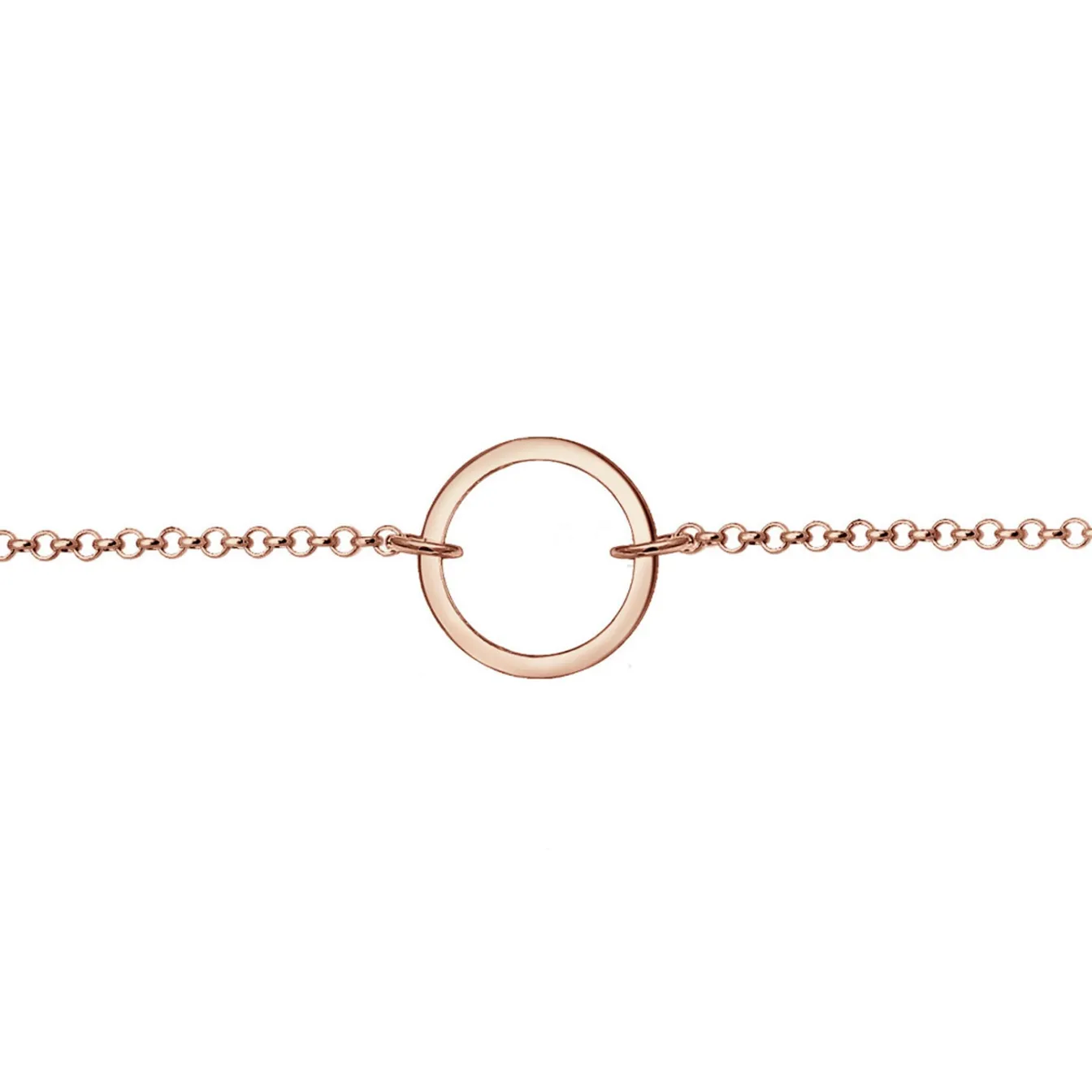 Elli "Choker Kreis Geo< Roségold|Halsketten