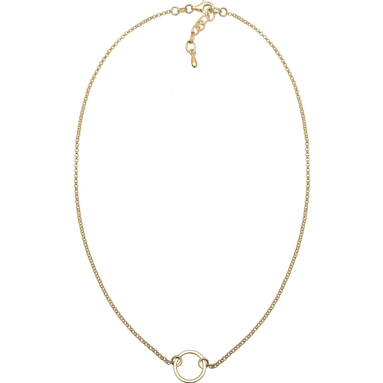 Elli "Choker Kreis Geo< Roségold|Halsketten
