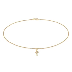 Elli "Choker Kreuz | Kristall (Weiß)< Symbol-schmuck|Halsketten
