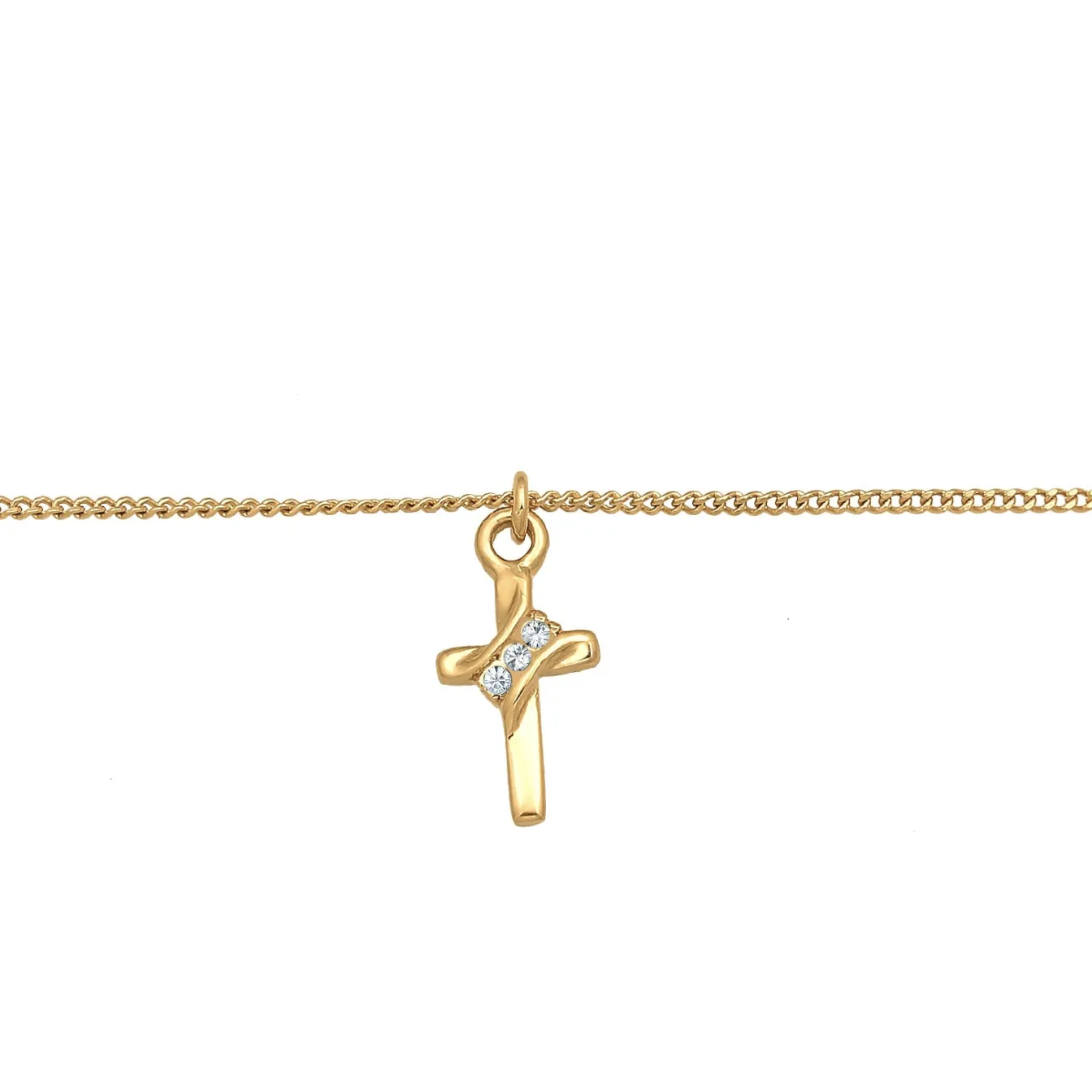 Elli "Choker Kreuz | Kristall (Weiß)< Symbol-schmuck|Halsketten