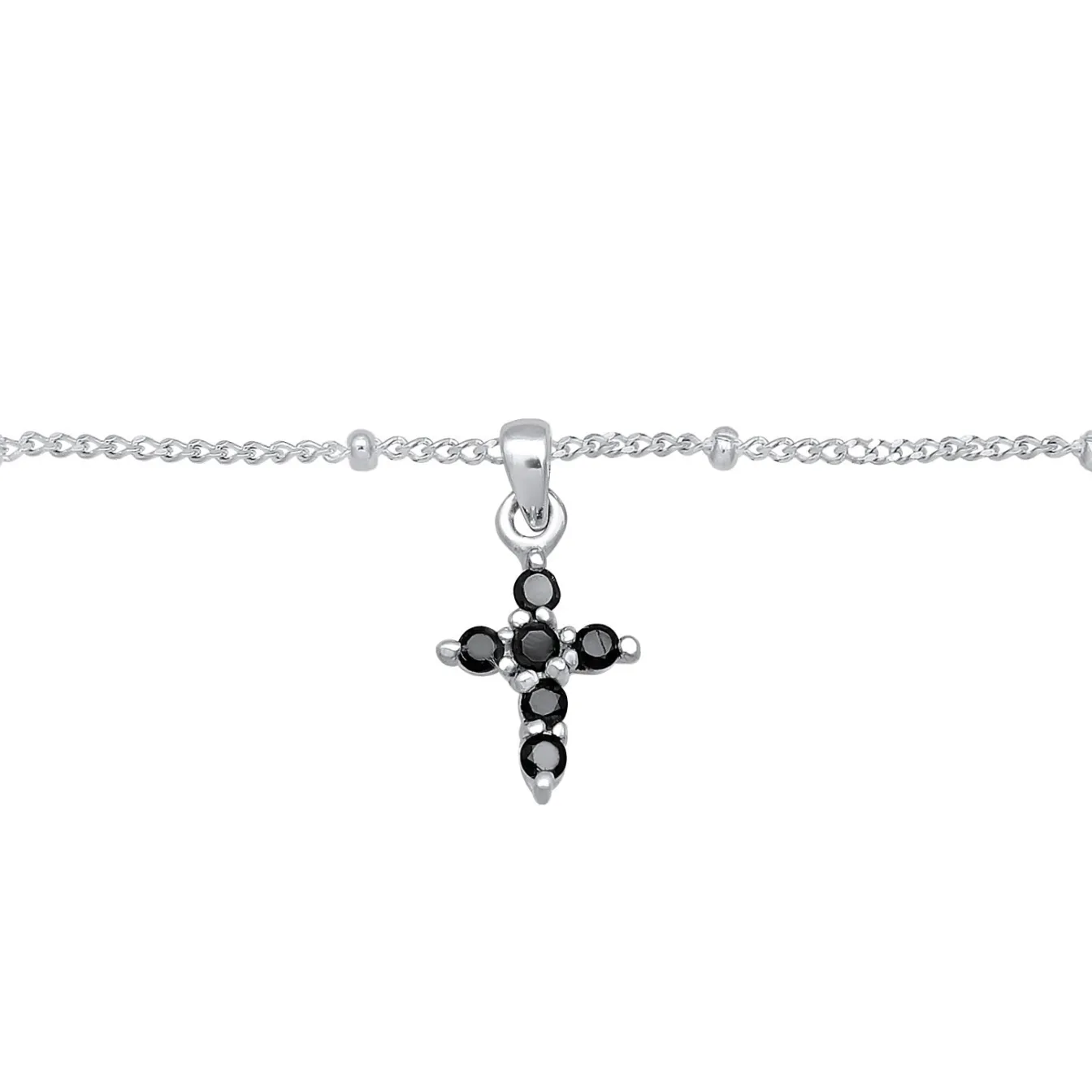 Elli "Choker Kreuz | Zirkonia (Weiß)< Symbol-schmuck|Halsketten