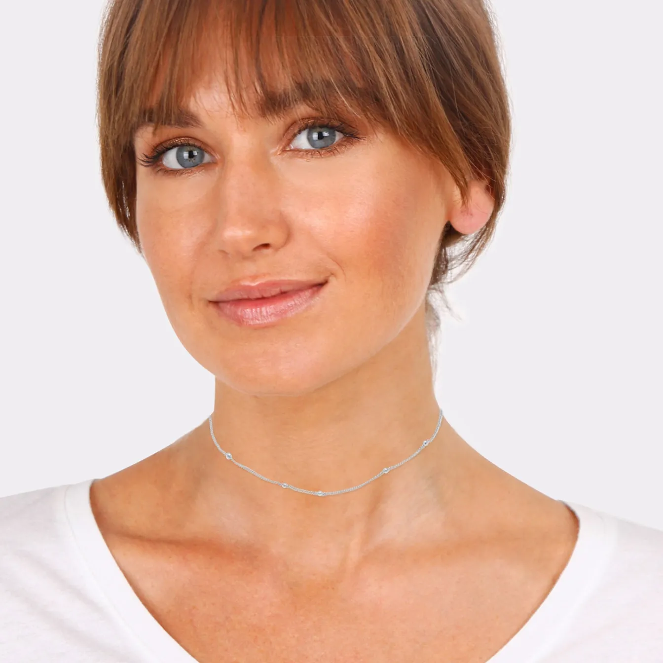 Elli "Choker Kugel< Halsketten|Silber
