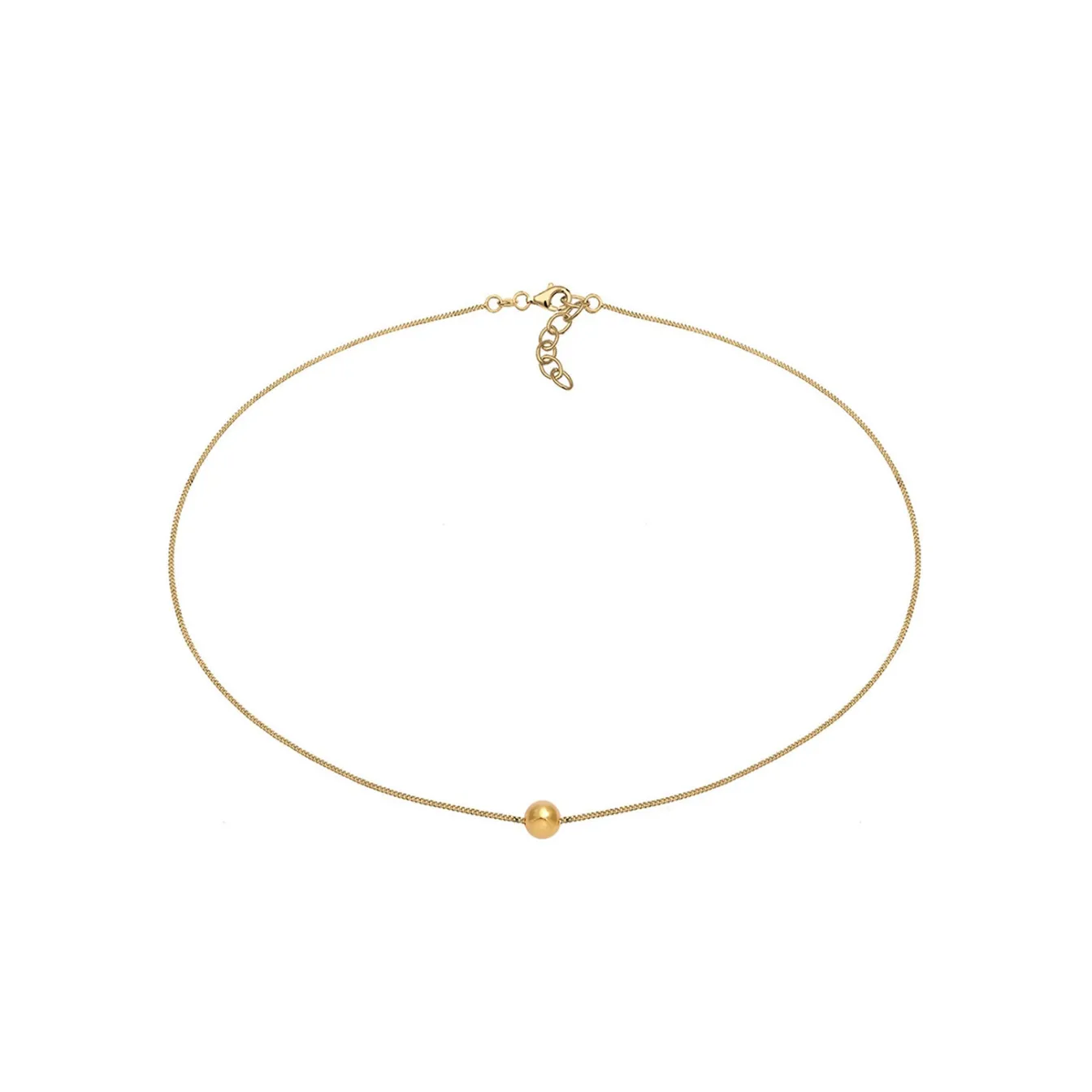 Elli "Choker Kugel Geo< Halsketten|Vergoldet
