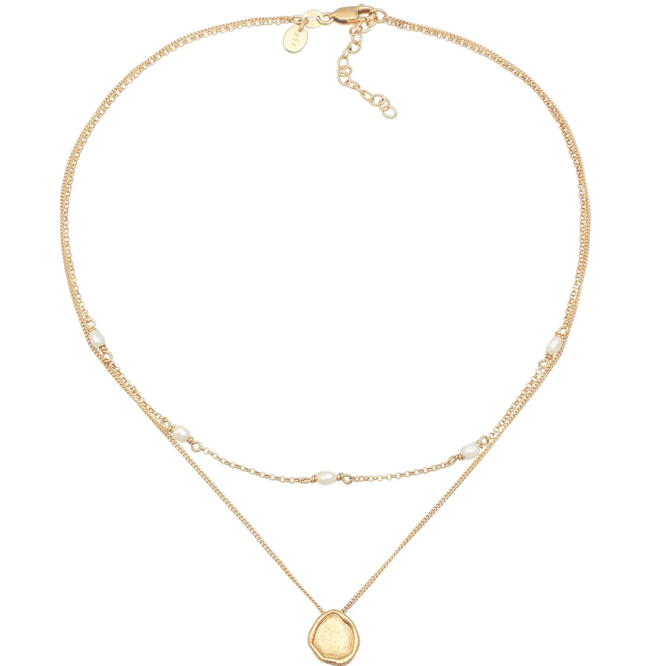 Elli "Choker Layer Coin< Halsketten|Vergoldet