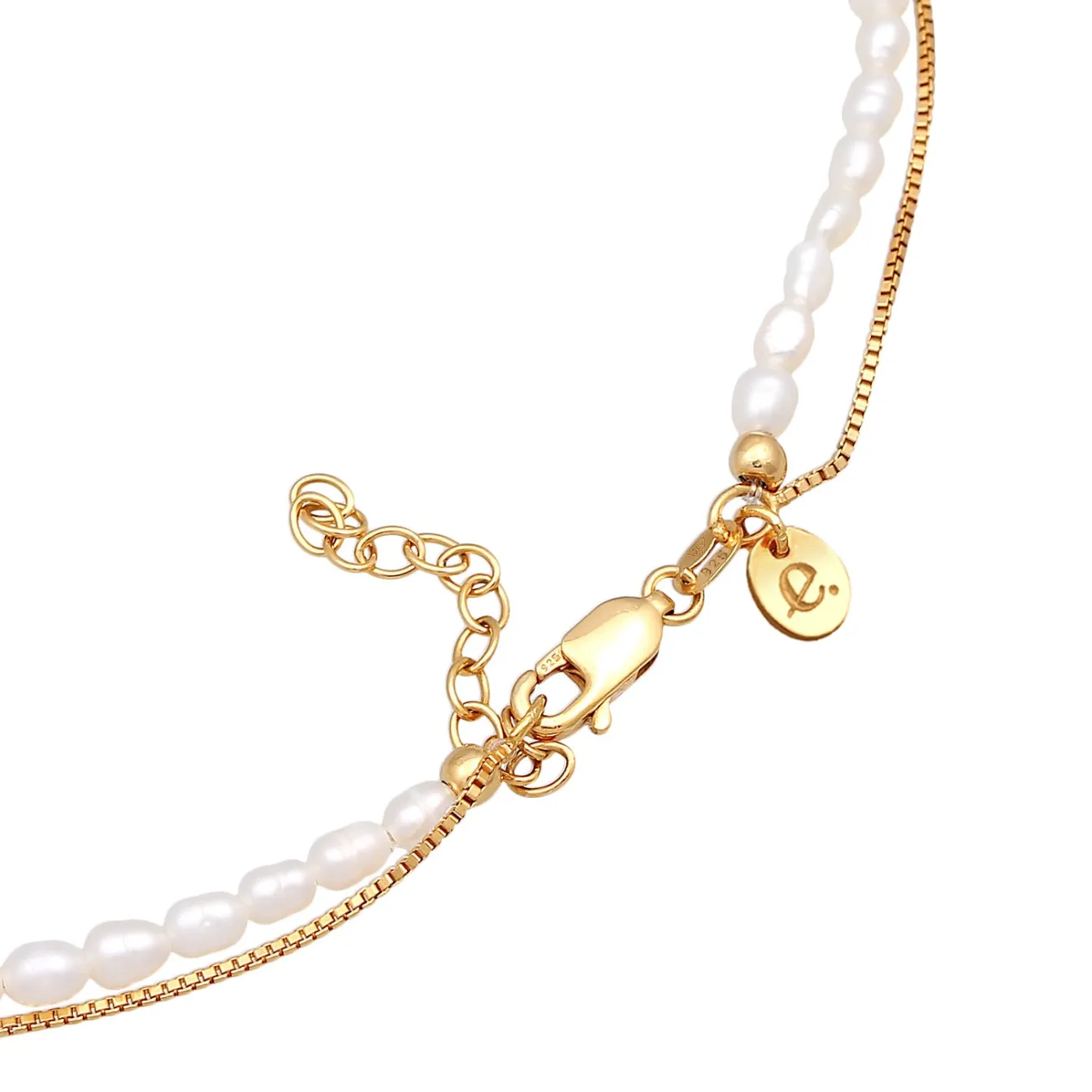 Elli "Choker Layer Sonne Süßwasserperlen 925 Silber< Symbol-schmuck|Perlen