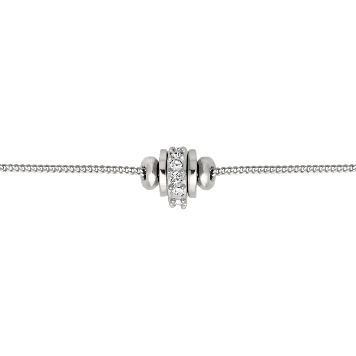 Elli "Choker mit Anhänger | Glas Kristalle (Weiß)< Vergoldet|Halsketten