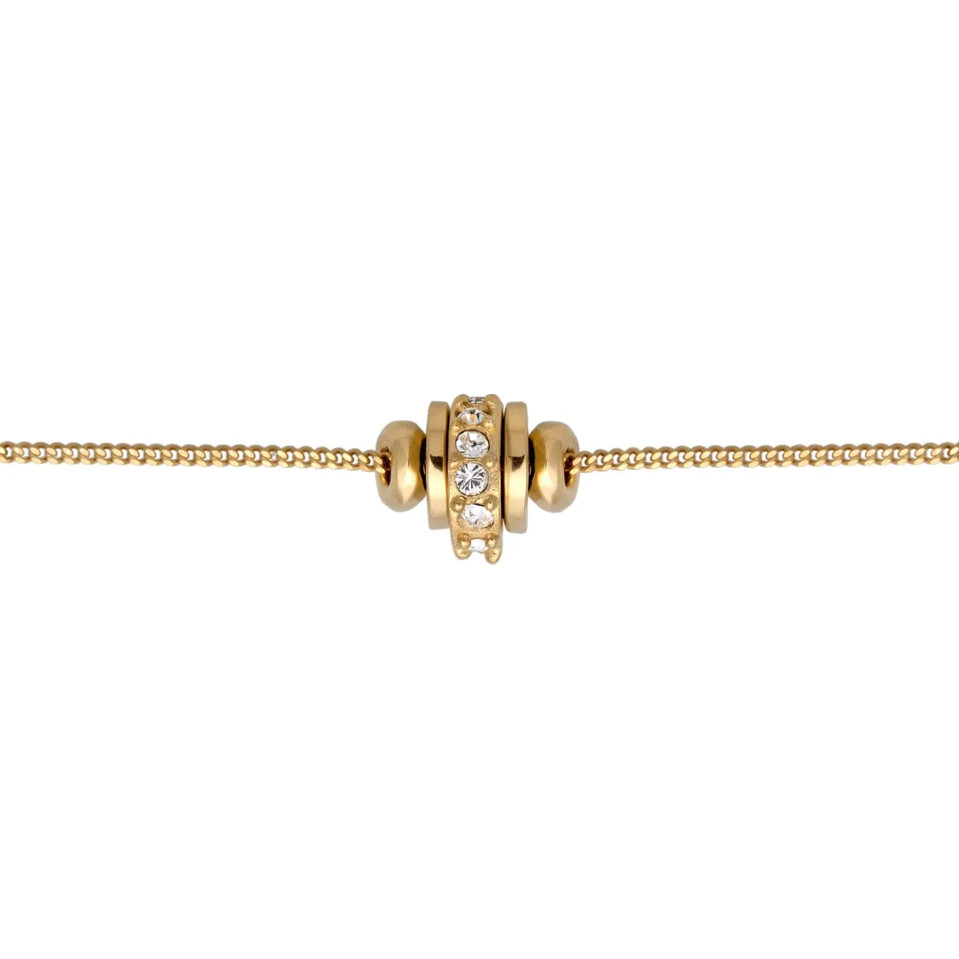 Elli "Choker mit Anhänger | Glas Kristalle (Weiß)< Vergoldet|Halsketten