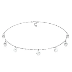 Elli "Choker mit Smiling Face< Halsketten|Silber