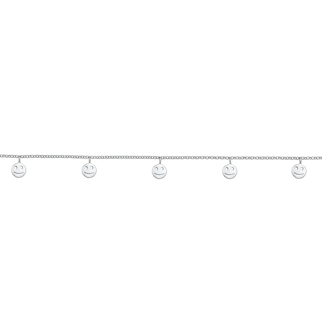 Elli "Choker mit Smiling Face< Halsketten|Silber