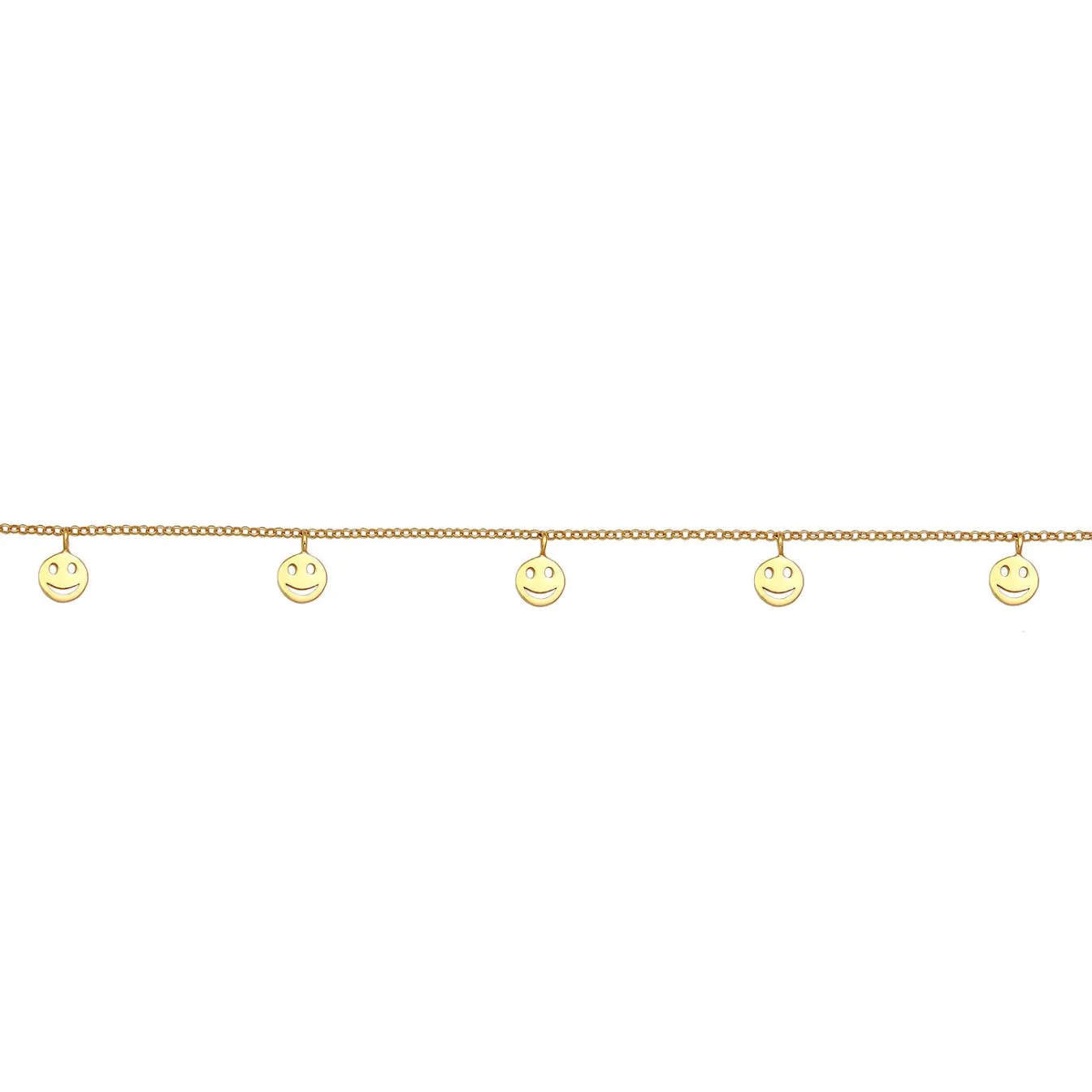 Elli "Choker mit Smiling Face< Halsketten|Silber