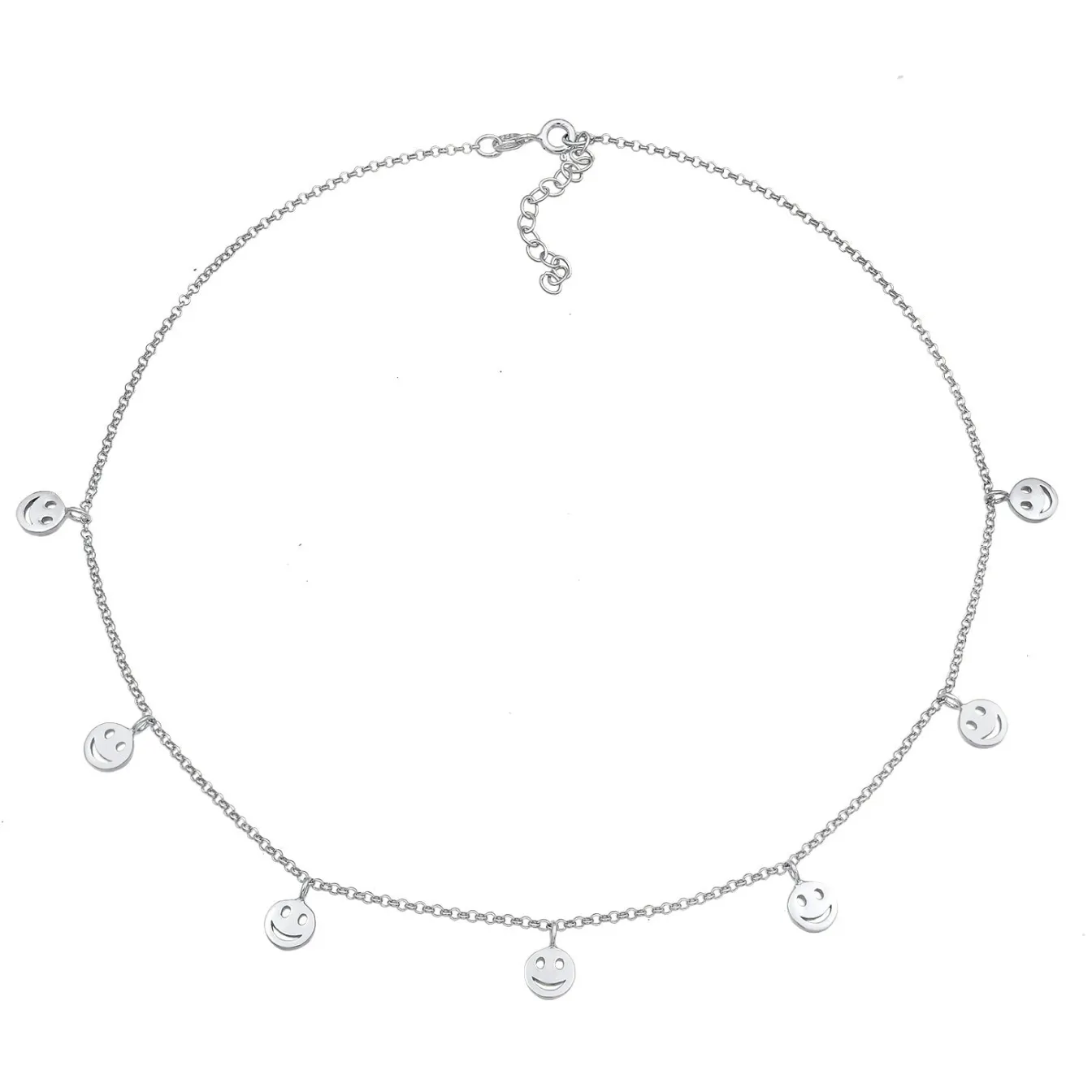 Elli "Choker mit Smiling Face< Halsketten|Silber