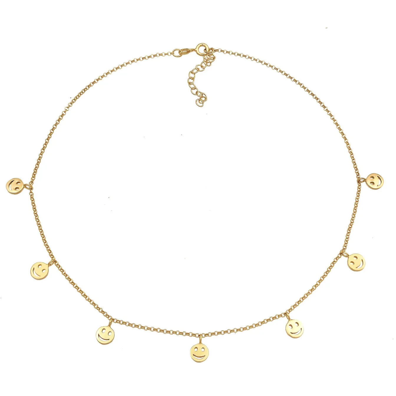 Elli "Choker mit Smiling Face< Halsketten|Silber