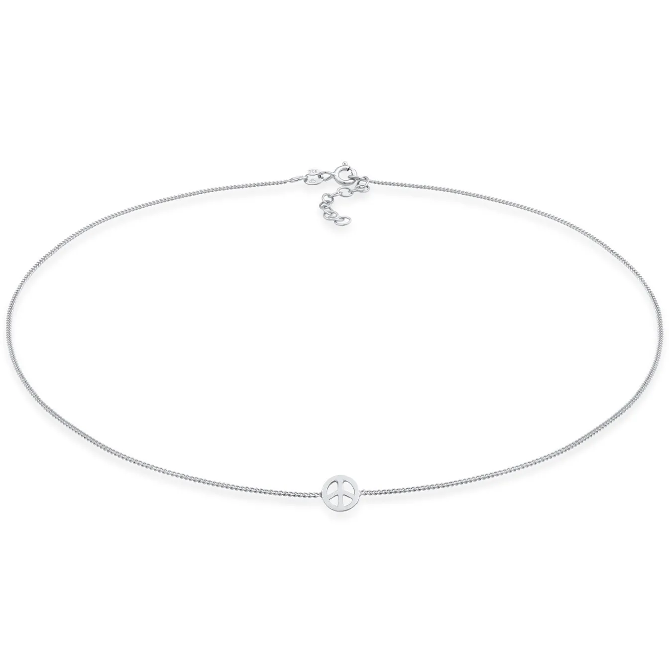 Elli "Choker Peace< Halsketten|Silber
