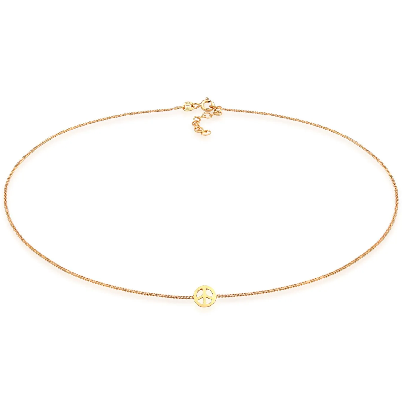 Elli "Choker Peace< Halsketten|Silber