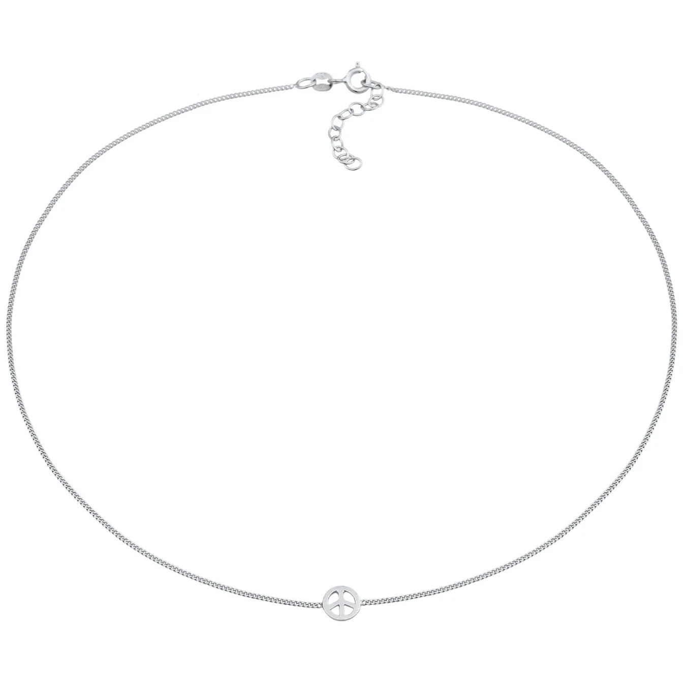 Elli "Choker Peace< Halsketten|Silber