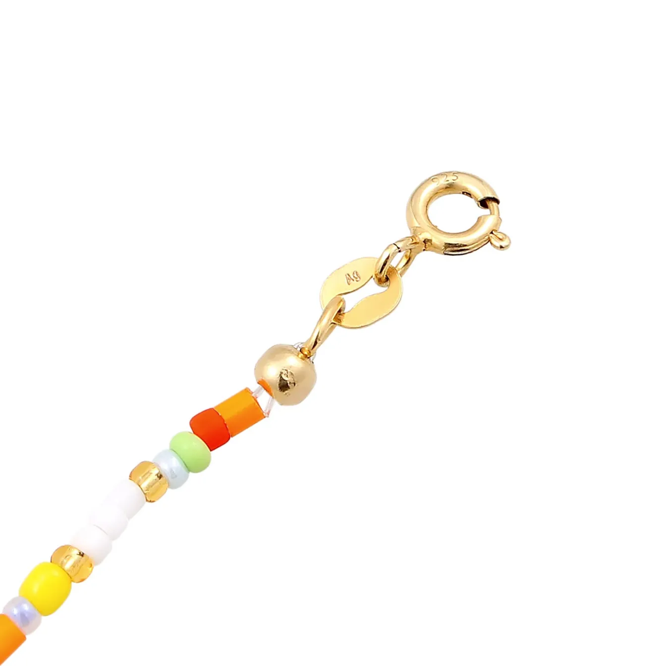 Elli "Choker Peace Beads< Halsketten|Vergoldet