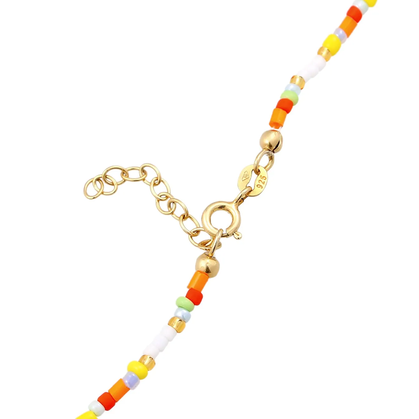 Elli "Choker Peace Beads< Halsketten|Vergoldet