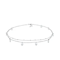 Elli "Choker Plättchen< Halsketten|Vergoldet