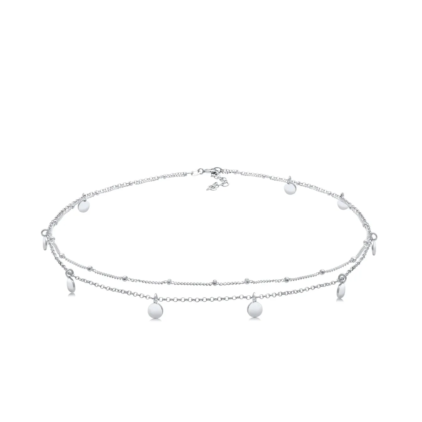 Elli "Choker Plättchen< Halsketten|Vergoldet