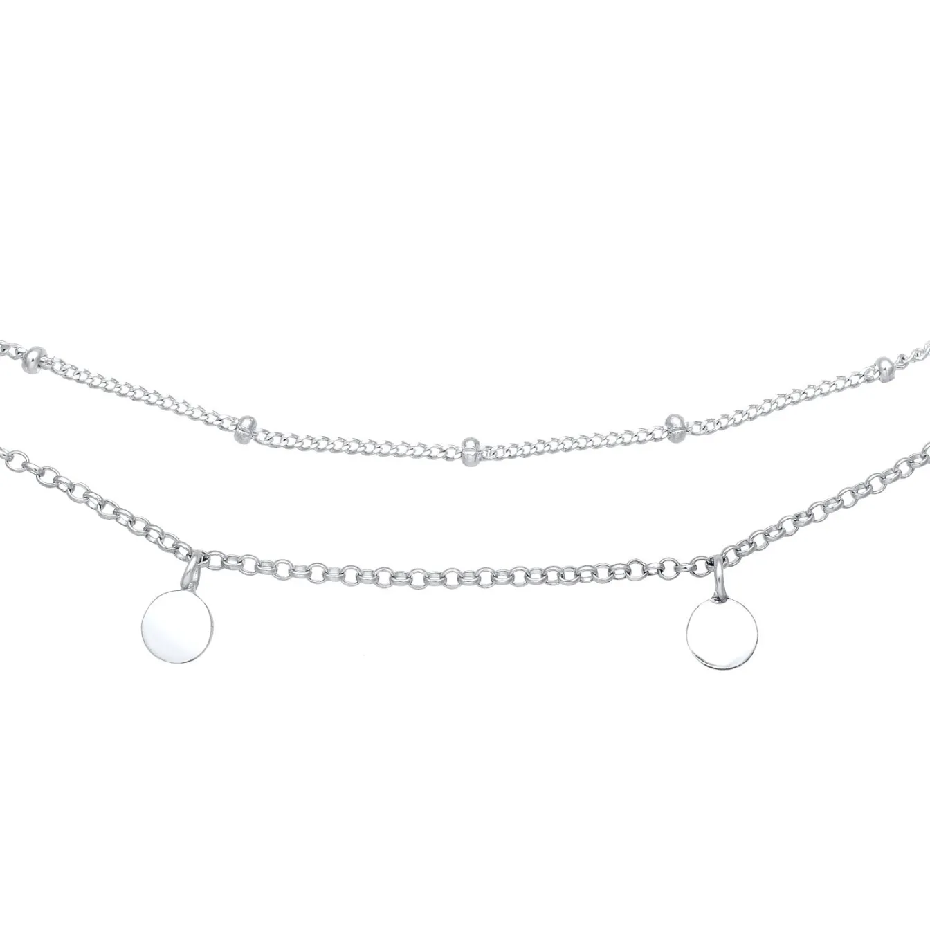 Elli "Choker Plättchen< Halsketten|Vergoldet
