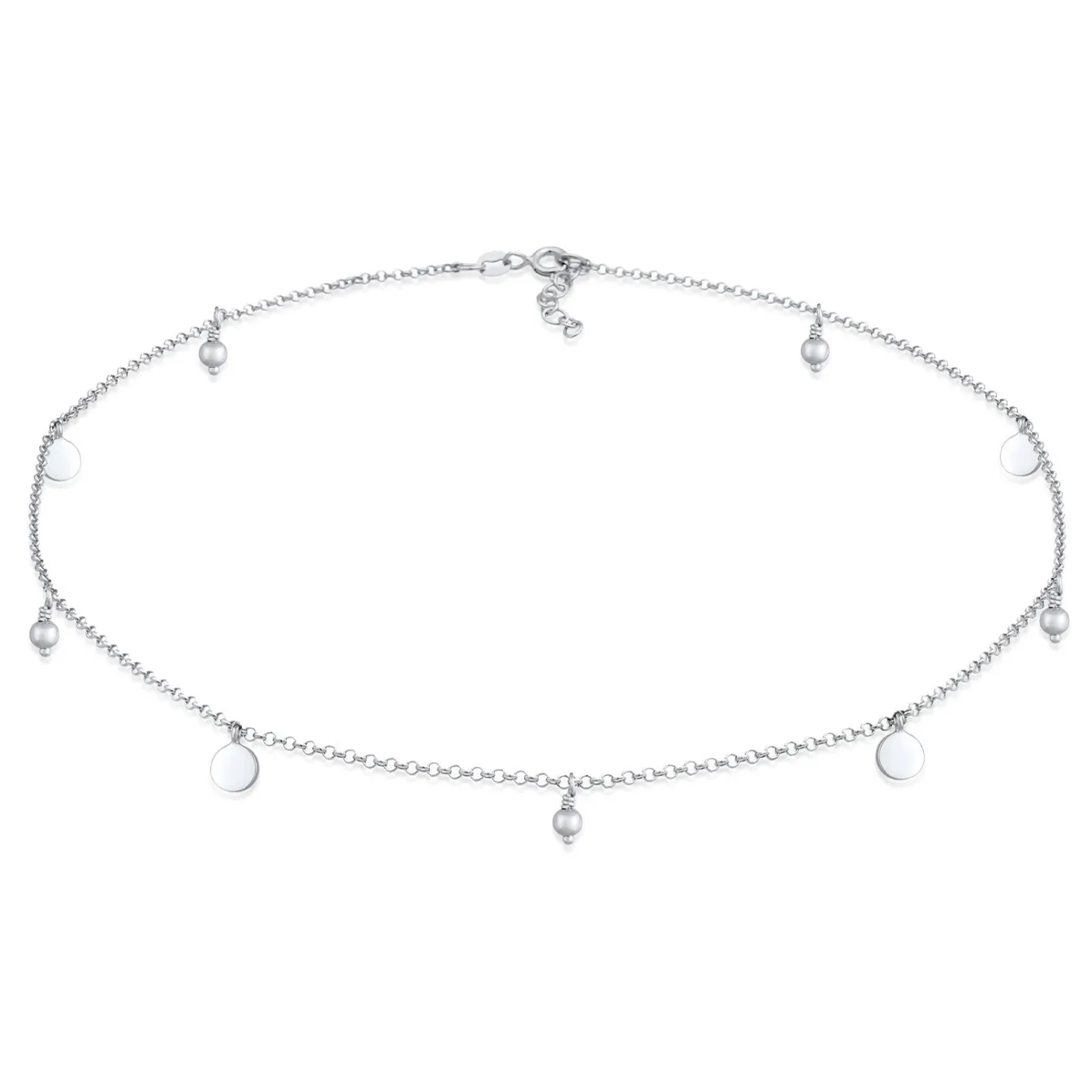 Elli "Choker Plättchen< Halsketten|Vergoldet