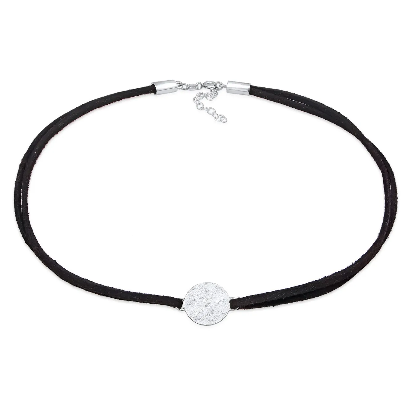 Elli "Choker Plättchen< Halsketten|Silber