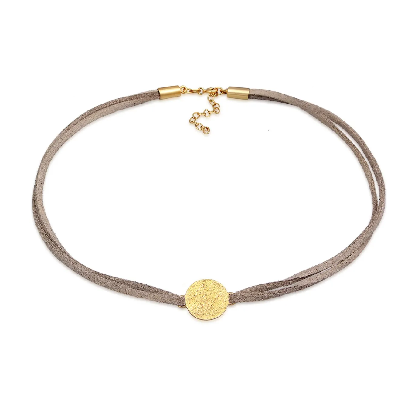 Elli "Choker Plättchen< Halsketten|Silber