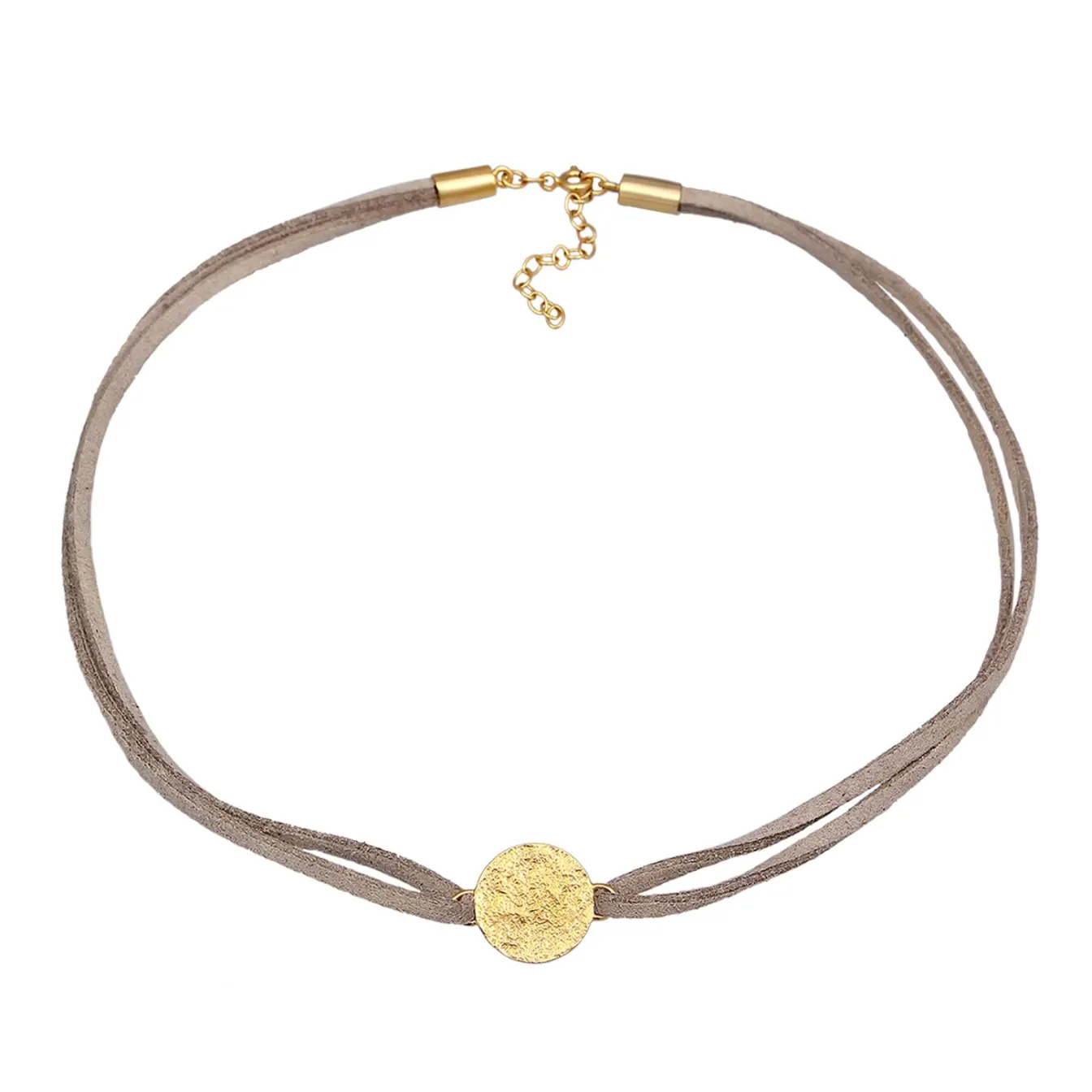 Elli "Choker Plättchen< Halsketten|Silber