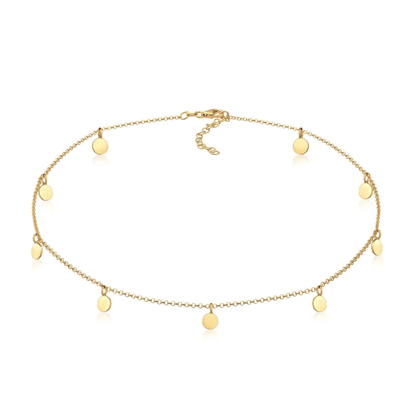Elli "Choker Plättchen< Roségold|Halsketten
