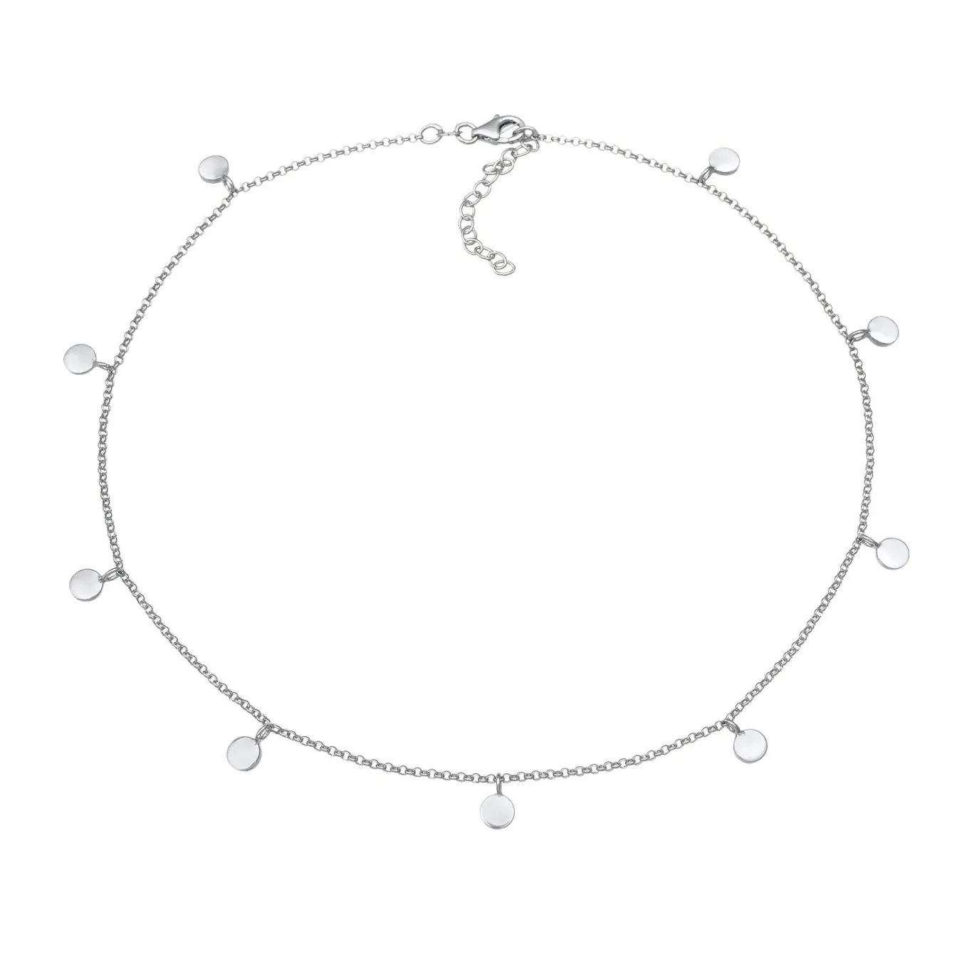 Elli "Choker Plättchen< Roségold|Halsketten