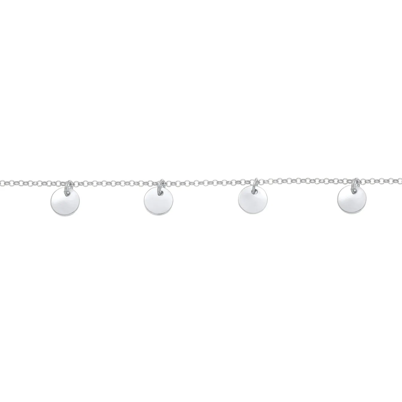 Elli "Choker Plättchen Anhänger< Halsketten|Silber