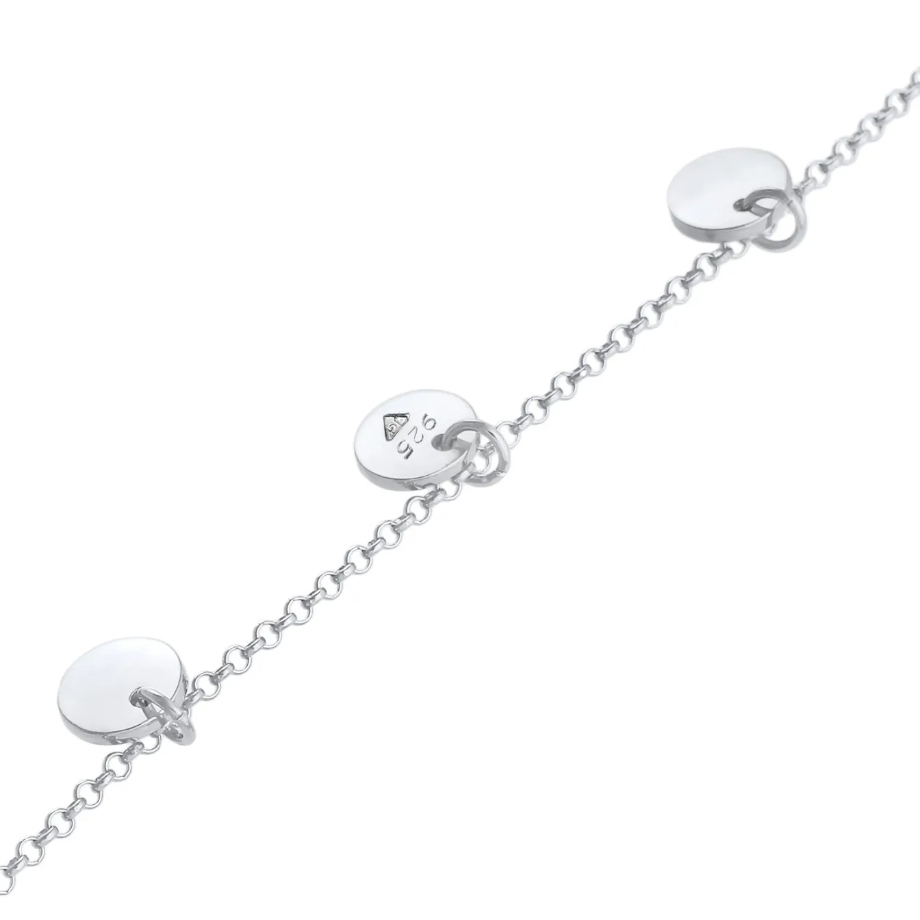 Elli "Choker Plättchen Anhänger< Halsketten|Silber