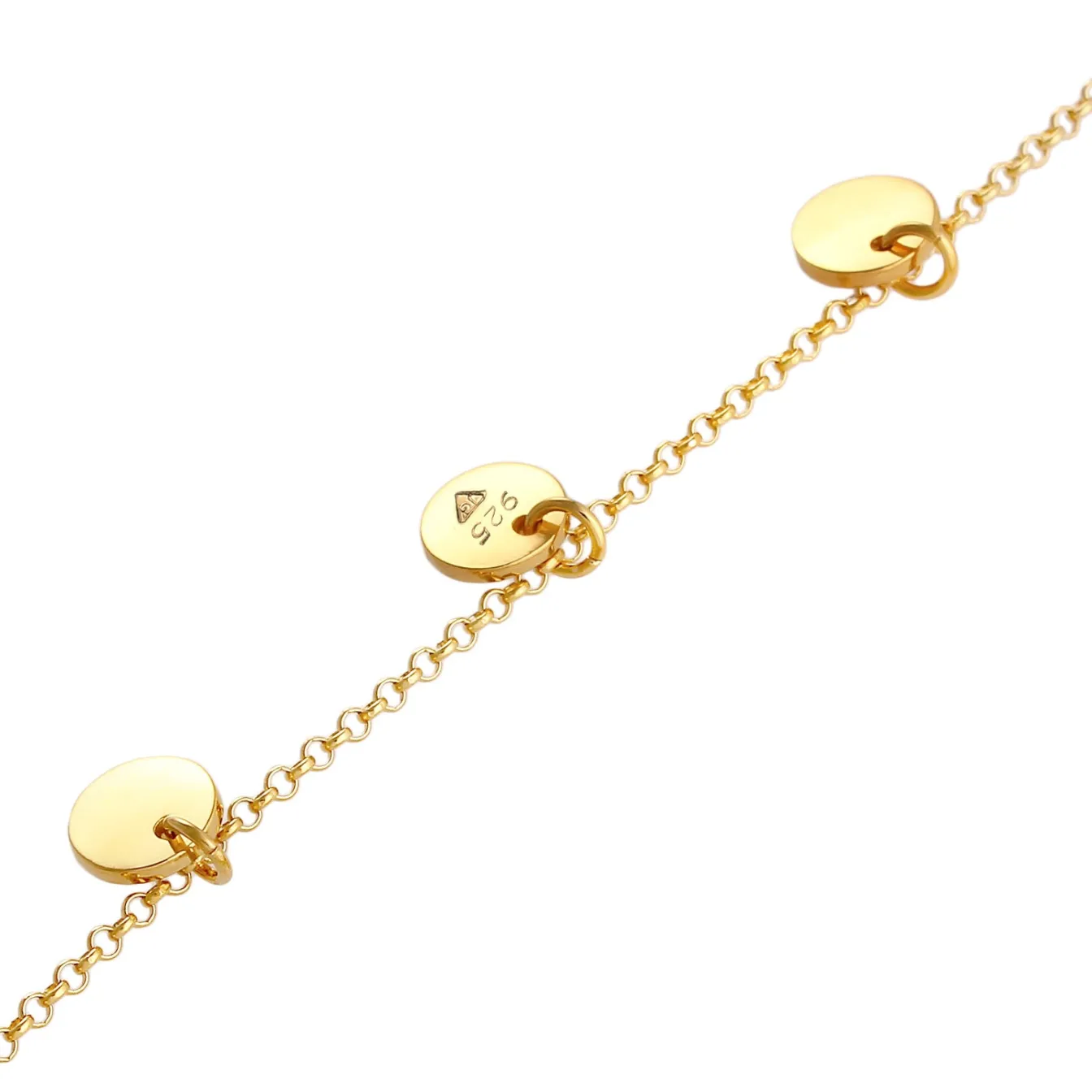 Elli "Choker Plättchen Anhänger< Halsketten|Silber