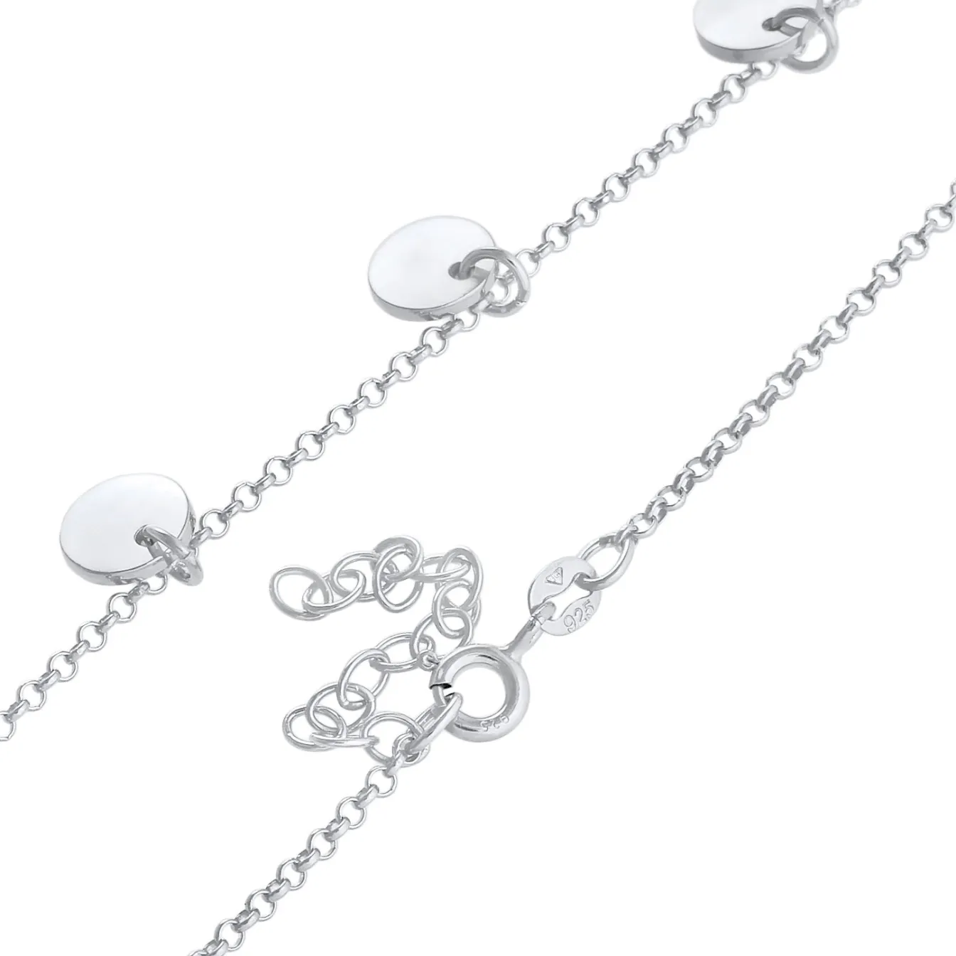 Elli "Choker Plättchen Anhänger< Halsketten|Silber
