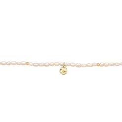 Elli "Choker Plättchen| Süßwasserperlen< Perlen|Halsketten
