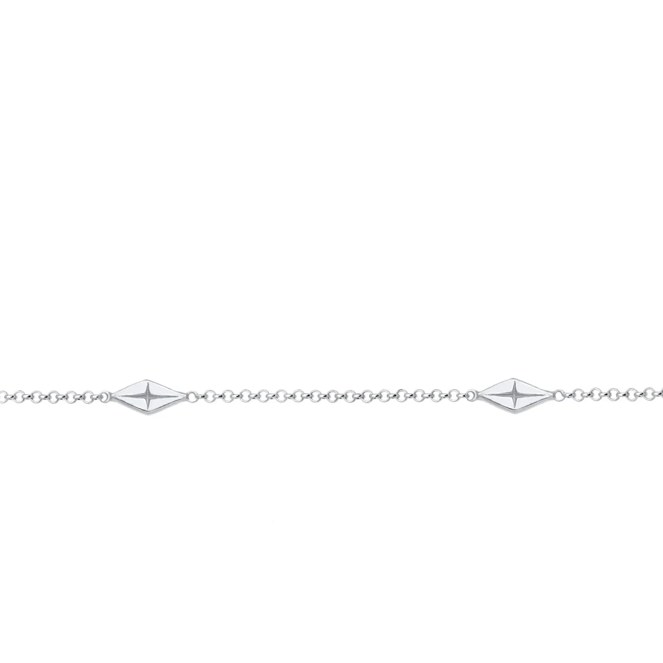 Elli "Choker Raute< Halsketten|Silber