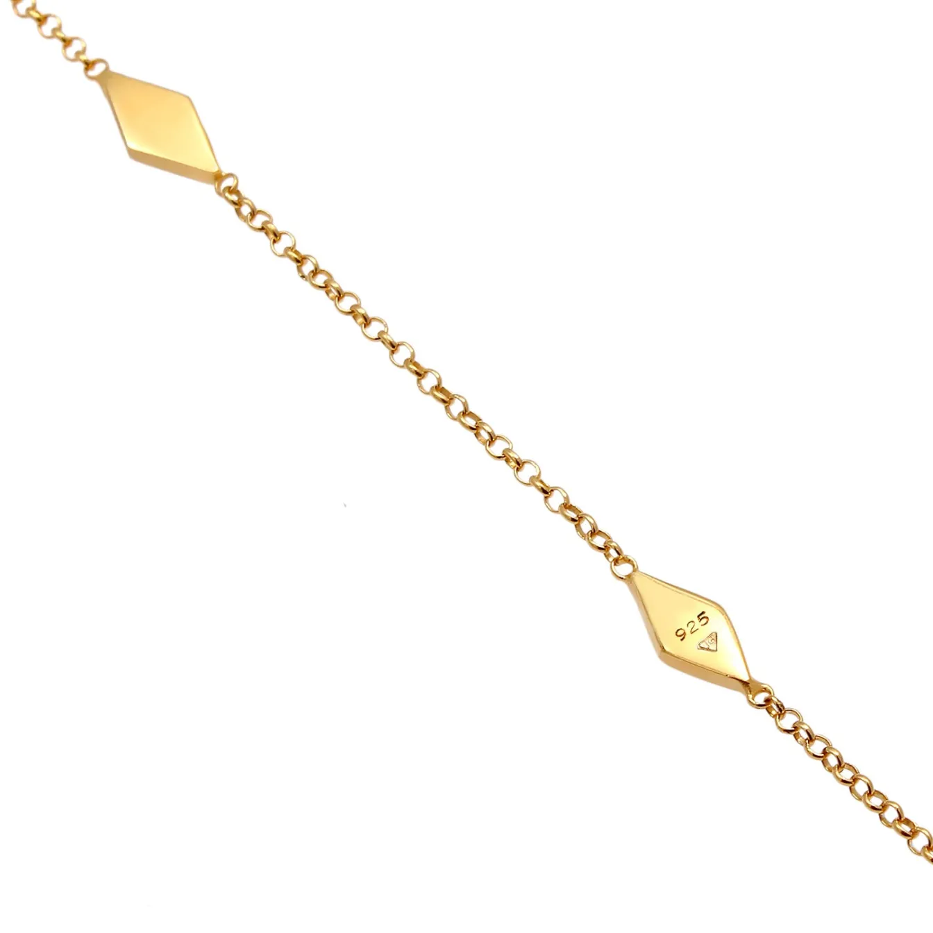 Elli "Choker Raute< Halsketten|Silber