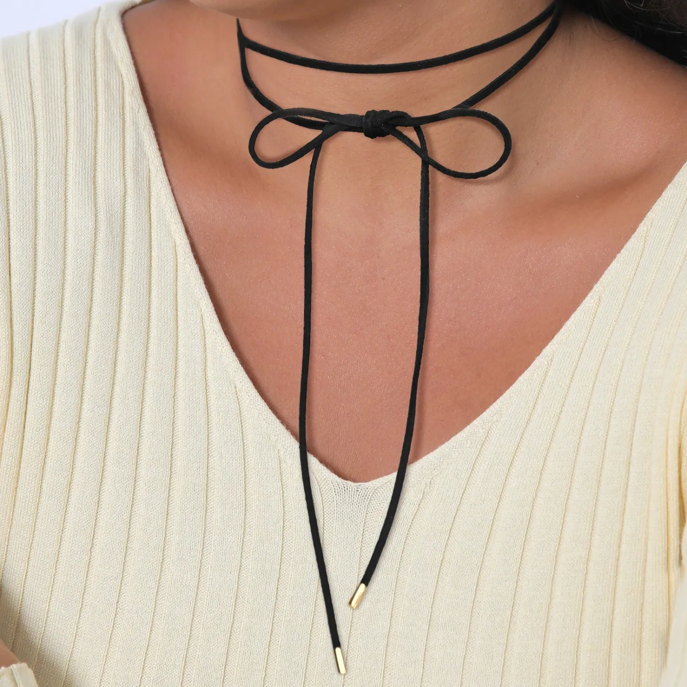 Elli "Choker Schleife | Kunstleder< Symbol-schmuck|Halsketten