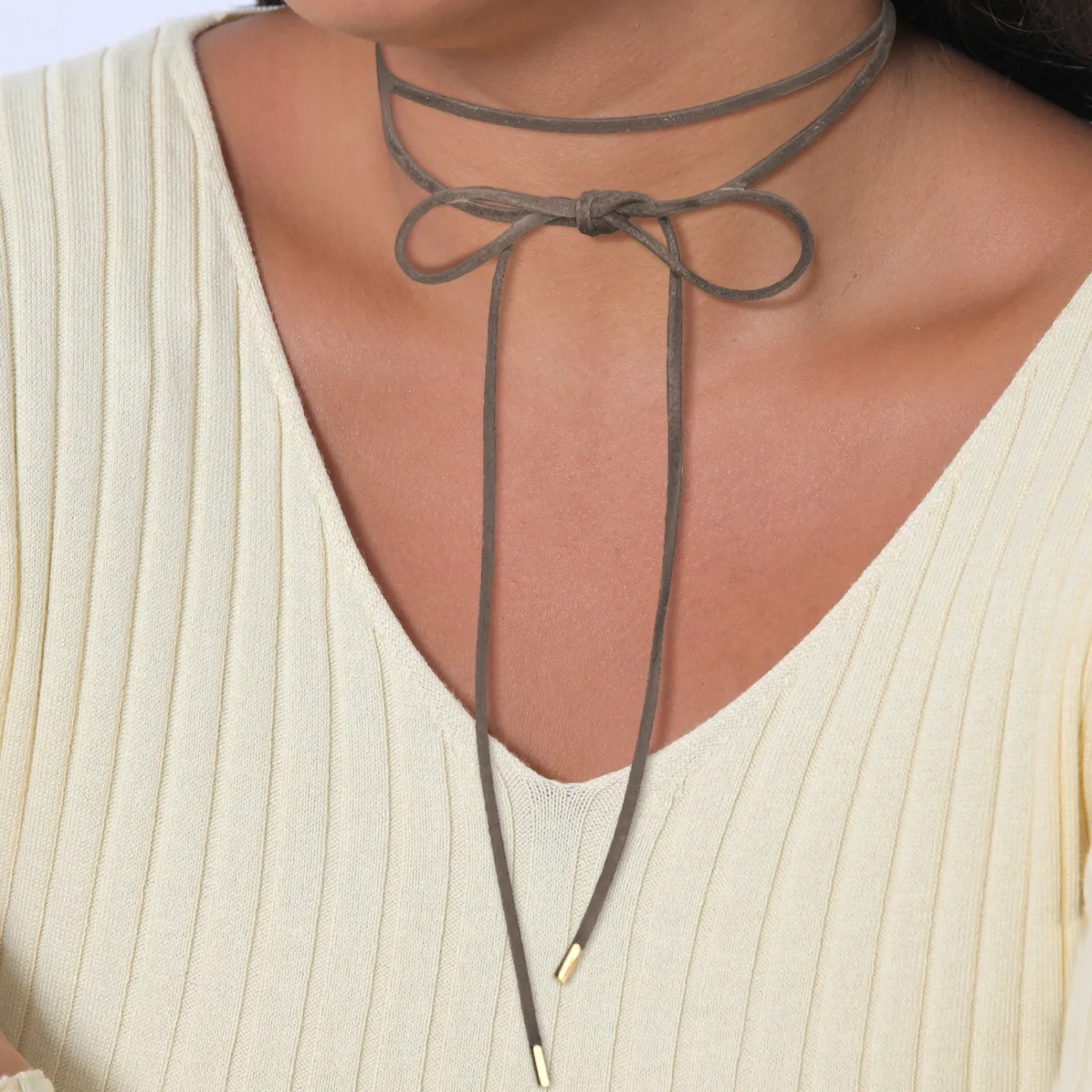 Elli "Choker Schleife | Kunstleder< Symbol-schmuck|Halsketten