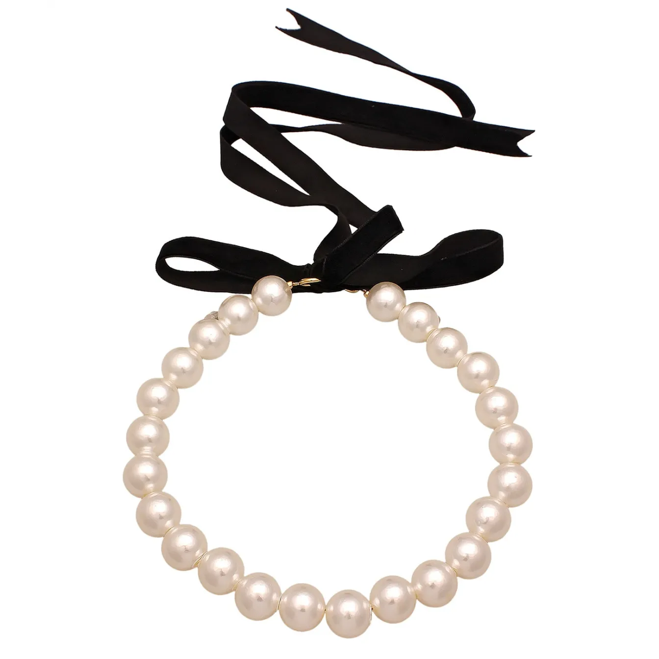 Elli "Choker Schleife | Synth. Perlen< Symbol-schmuck|Perlen