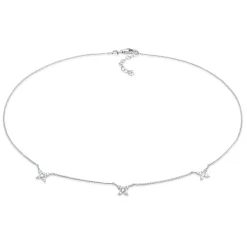 Elli "Choker Schmetterling | Zirkonia (Weiß)< Halsketten|Vergoldet